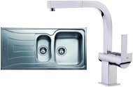 TEKA UNIVERSO 11B 1D Stainless-steel + TEKA CUADRO PULLOUT Chrome - Kitchen Sink and Tap Set