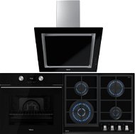TEKA HLB 8600 U-Black + TEKA GZC 64320 U-Black + TEKA DLV 68660 U-Black - Oven, Cooktop & Kitchen Hood Set