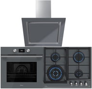 TEKA HLB 8600 U-Stone Grey + TEKA GZC 64320 U-Stone Grey + TEKA DLV 68660 U-Stone Grey - Oven, Cooktop & Kitchen Hood Set