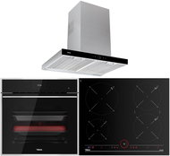 TEKA iOVEN P Black + TEKA iKnob IT 6450 + TEKA DLH 686 T Black - Oven, Cooktop & Kitchen Hood Set