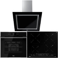 TEKA HLB 840 Black + TEKA IZC 64630 U-Black + TEKA DLV 68660 U-Black - Oven, Cooktop & Kitchen Hood Set