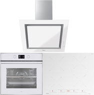 TEKA HLB 860 White + TEKA IZC 64630 U-White + TEKA DLV 68660 U-White - Oven, Cooktop & Kitchen Hood Set