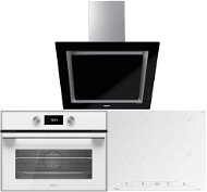 TEKA HLC 844 C White + TEKA IZC 64630 U-White + TEKA DLV 68660 U-Black - Oven, Cooktop & Kitchen Hood Set