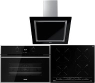 TEKA HLC 844 C Black + TEKA IZC 64630 U-Black + TEKA DLV 68660 U-Black - Oven, Cooktop & Kitchen Hood Set