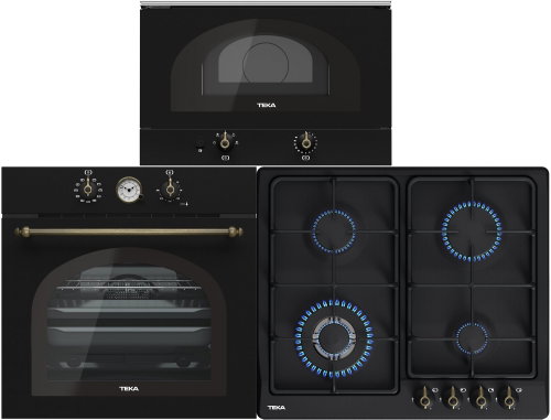TEKA MWR 22 BI AT + TEKA HRB 6300 AT + TEKA EH 60 4G AI AL TR CI AT - Oven, Cooktop and Microwave Set - Main image
