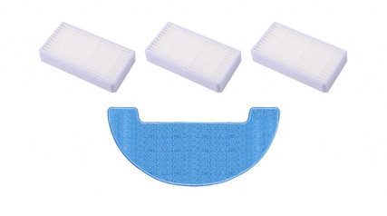 TESLA RoboStar T50/T60 - 3 pcs HEPA Filter + 1 pc  Microfibre Mop - Vacuum Cleaner Accessory - Main image