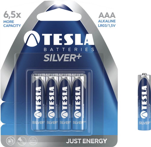 Tesla Batteries AAA Silver + 4pcs - Disposable Battery - Main image