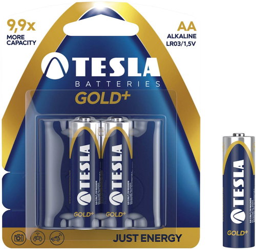 Tesla Batteries AA Gold + 2pcs - Disposable Battery - Main image