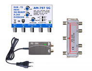 5G READY anténní set pro 7 TV 797-101-7 - Televizní anténa