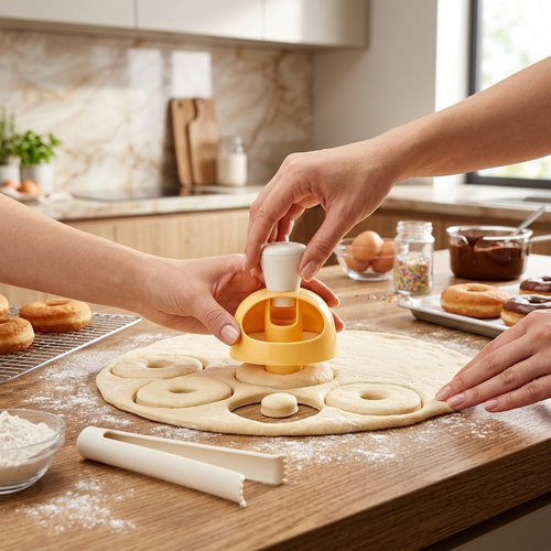 TESCOMA DELÍCIA Donut Former with Dipping Pliers - Cookie-Cutter - Main image