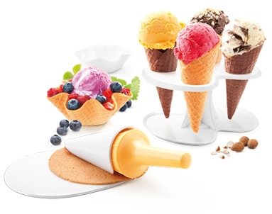 TESCOMA DELLA CASA 643184.00 Set für Waffelhörnchen und Waffelschalen - Eismaschine - Hauptbild