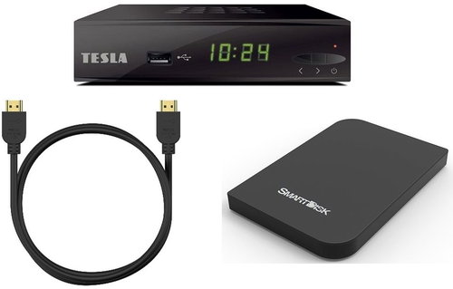 Set TESLA Set-top box + VERBATIM HDD 500GB + HDMI kabel - Sada - Main image