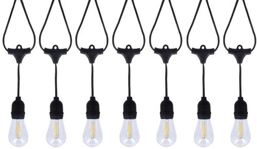 Tesla partilánc, 15LED, 13,5 m + 2 m, 11 üzemmód, 2700 + 6000 K, meghajtó, időzítő - Fényfüzér - Fő fotó