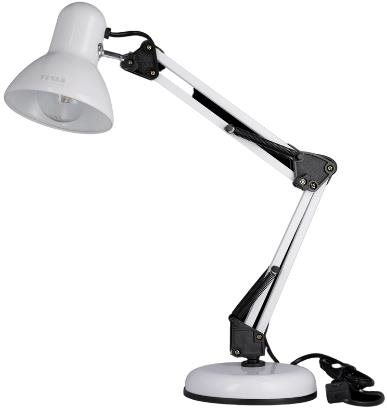 Tesla retro table lamp Tereza, E27, metal, white - Table Lamp - Main image