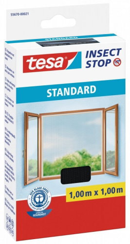 TESA Standard Window screen, 1 m × 1 m, anthracite - Insect Screen - Main image