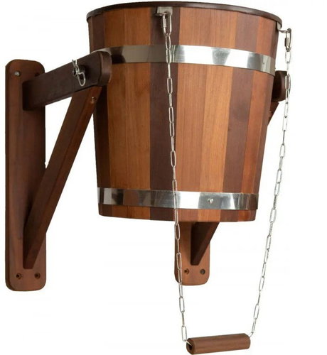 TESLI Sauna Drench Bucket 20L, Thermo-Linden with Plastic Insert - Sauna Bucket - Main image