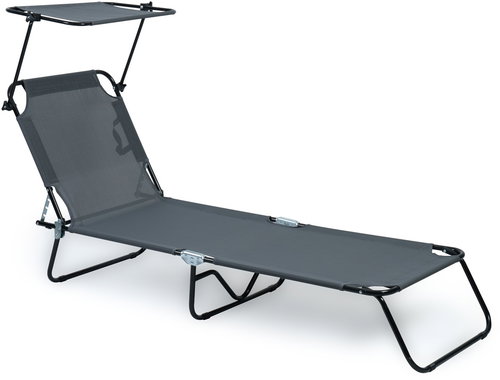 MAKDEBURG deckchair, anthracite - Garden Lounger - Main image