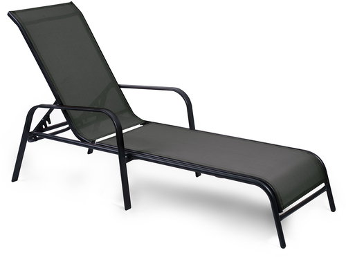 Garden deckchair RAMADA, anthracite - Garden Lounger - Main image