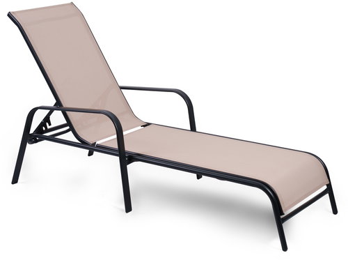 Garden deckchair RAMADA, beige - Garden Lounger - Main image