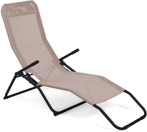 CHEESE garden deckchair, beige - Garden Lounger - Main image