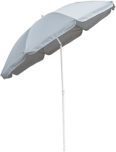 Parasol BASIC, diameter 180cm, grey - Sun Umbrella - Main image