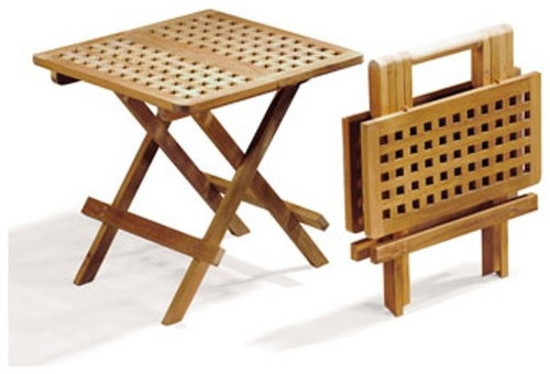Garden table, folding PIKNIK, teak - Garden Table - Main image