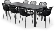 NOELA Garden furniture set VIKING XL/GABY black 1 table + 8 armchairs - Garden Furniture