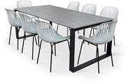 NOELA Garden furniture set STRONG/GABY grey 1 table + 8 chairs - Garden Furniture