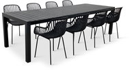 NOELA Garden furniture set GRANDE PASTO XXL/GABY black 1 table + 8 armchairs - Garden Furniture