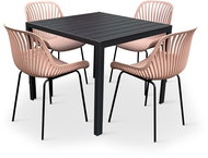 NOELA Garden furniture set VIKING M/GABY old pink 1 table + 4 chairs - Garden Furniture