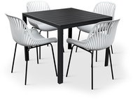 NOELA Garden furniture set VIKING M/GABY grey 1 table + 4 chairs - Garden Furniture