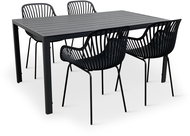 NOELA Garden furniture set VIKING L/GABY black 1 table + 4 armchairs - Garden Furniture