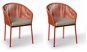 Kerti szék TEXIM TRAPANI kerti székek, piros - 2 db - Zahradní židle