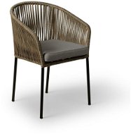 TEXIM Stolička záhradná, sivo-hnedá TRAPANI 2 ks v balení - Záhradná stolička
