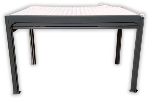 NOELA Bioclimatic automatic pergola PREMIUM, anthracite, 3 x 4 m, white slats - Pergola - Main image