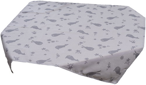 TEXTILOMANIA Easter tablecloth ZAJÍC 90 × 90 cm, grey - Tablecloth - Main image
