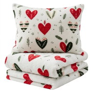 Textilomanie Microplush bedding Winter hearts multicoloured 200×220cm - Bed Linen