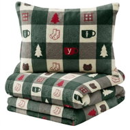 Textilomanie Mikroplyšové microplush bedding Christmas socks green 140×220cm - Bed Linen