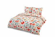 TEXTILOMANIA Sheets made of microfiber Retro bird, coloured - Bed Linen
