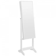 TEXTILOMANIE Freestanding jewellery box with mirror Jewelia, white - Jewellery Box
