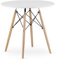 Jedálenský stôl TEXTILOMANIE Oslo 100 × 100 cm biely - Jídelní stůl