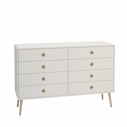 TEXTILOMANIE Primo komoda s 8 zásuvkami bílá - Chest of Drawers - Main image