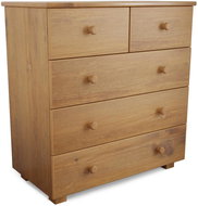 TEXTILOMANIE Mora 5 zásuvek dřevo dub - Chest of Drawers
