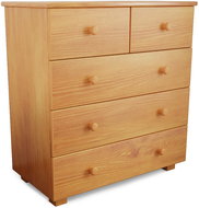 TEXTILOMANIE Mora 5 zásuvek dřevo olše - Chest of Drawers