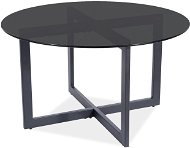 Konferenční stolek TEXTILOMANIE Almeria 80 × 80 cm skleněný - Konferenční stolek
