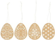 Textilomanie sada 4 papírových velikonočních vajíček se vzorem - Easter Decoration