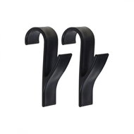 TEXTILOMANIE Seza Set of 2 hooks for bathroom radiator, black - Bathroom Hook