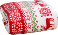 Textilomanie Bílá vánoční mikroplyšová deka CHRISTMAS JOY 200 × 220 cm - Blanket