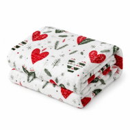 Textilomanie Mikroplyšová deka WINTER HEARTS barevná 150 × 200 cm - Blanket