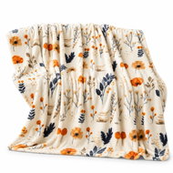 Textilomanie Mikroplyšová deka PAPAVA krémová 200 × 220 cm - Blanket